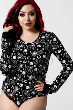 Killstar Purr Off - Pitkähihainen paita, black