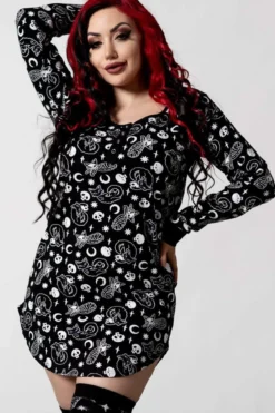 Killstar Purr Off - Yö mekko, black