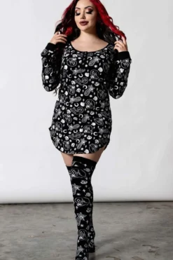Killstar Purr Off - Yö mekko, black