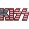 KISS American Flag Logo - Kangasmerkki