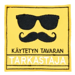 Käytetyn tavaran tarkastaja - haalarimerkki