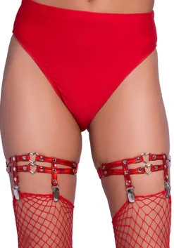Leg Avenue Iridescent studded - Sukkanauhat