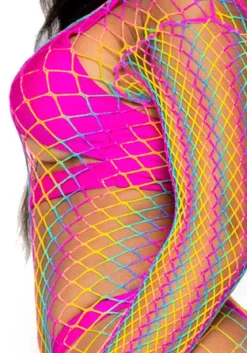 Leg Avenue Ombre rainbow fishnet - Verkko mekko