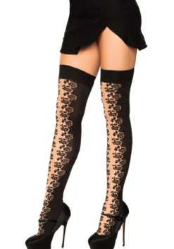 Leg Avenue Rosette Panel - Ylipolvensukat