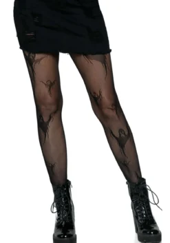 Leg Avenue Spooky Ghost - Verkkosukkahousut
