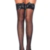 Leg Avenue Thigh high fishnet with bow - Ylipolvensukat