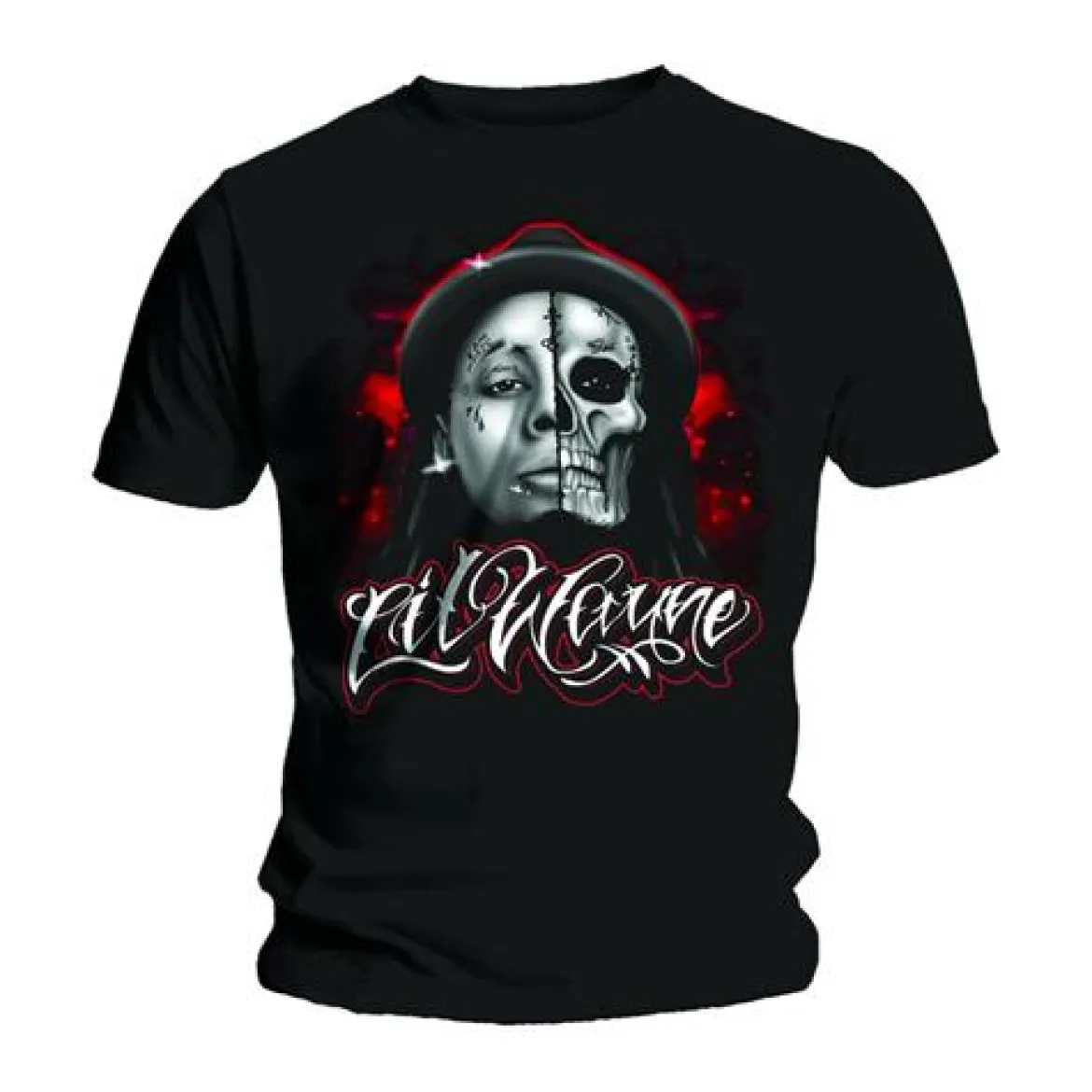 Lil Wayne Skull Sketch - T-paita