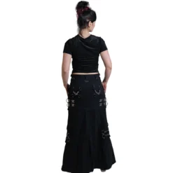 Long Gothic Skirt Skulls & Rings - hame