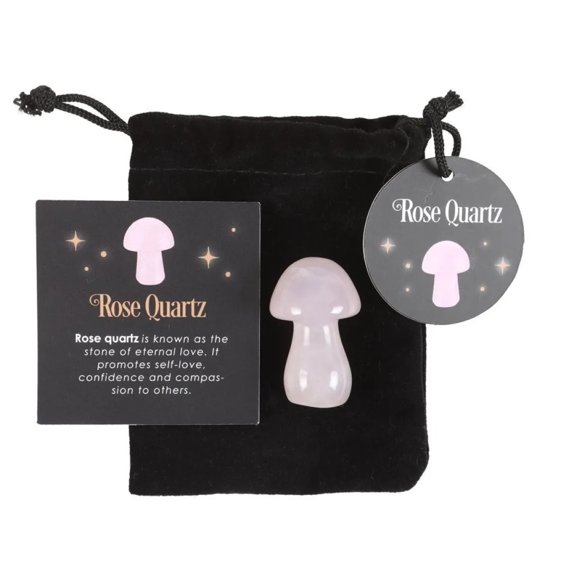 Magical Rose Quartz Crystal Mushroom