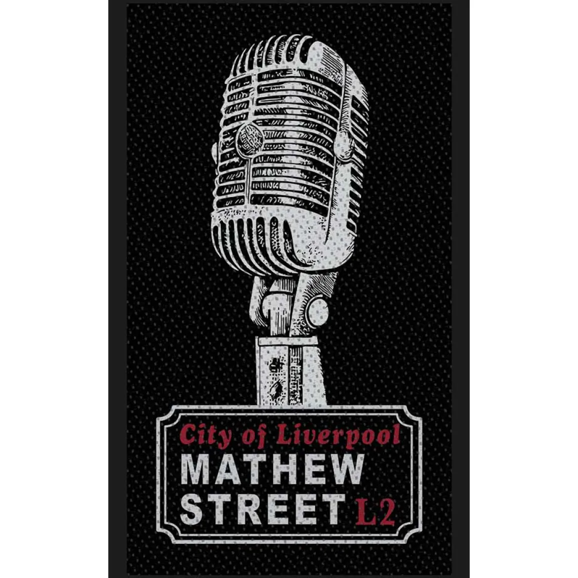 Mathew St Mic City Of Liverpool - Kangasmerkki