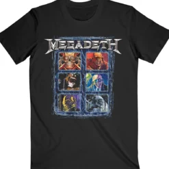 Megadeth Vic head grid - T-paita