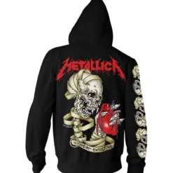 Metallica Heart explosive - Unisex vetoketjuhuppari