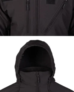 Mil-Tec SCU 14 - Softshell takki, musta