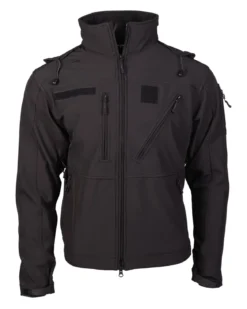 Mil-Tec SCU 14 - Softshell takki, musta