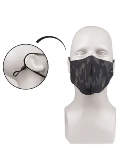 Mil-Tec V shape - Joustava kasvomaski,multitarn black