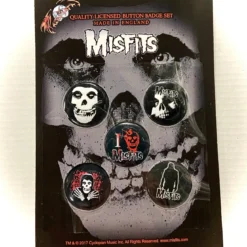 Misfits Skull - Pinssi setti 5kpl