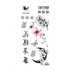 Moon & flowers - siirtotatuointi