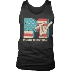 MTV Distressed USA-Flag - Miesten hihaton paita