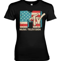 MTV Distressed USA-Flag - Naisten t-paita