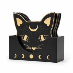 Mystic Mog Cat Face lasinaluset 4kpl