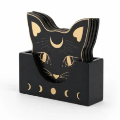 Mystic Mog Cat Face lasinaluset 4kpl