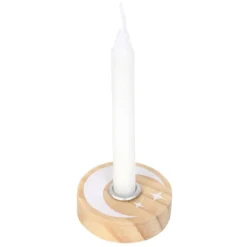 Natural Wooden Mystical Moon Spell - Kynttilänjalka