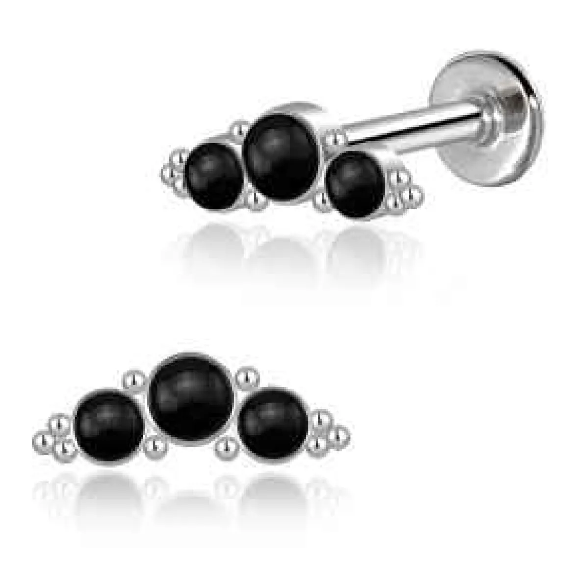 Obsidian Moon - Lävistyskoru, labret