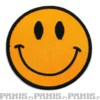 Oranssihappy face- kangasmerkki