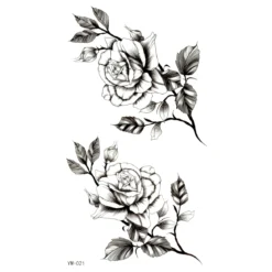 Outline roses - siirtotatuointi
