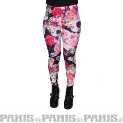 Pahis Flower Skull II - legginsit