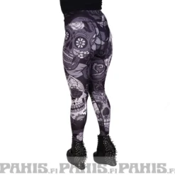 Pahis Sugar Skull - High waist leggingsit, harmaa