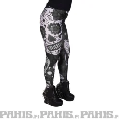 Pahis Sugar Skull - leggingsit, harmaa
