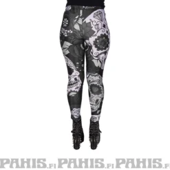 Pahis Sugar Skull - leggingsit, harmaa