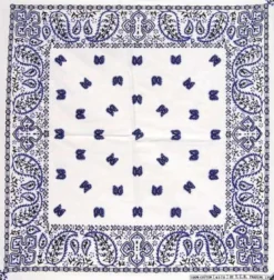 Paisley White Blue - Bandana huivi
