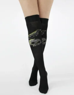 Pamela Mann Raven Skull - Ylipolvensukat