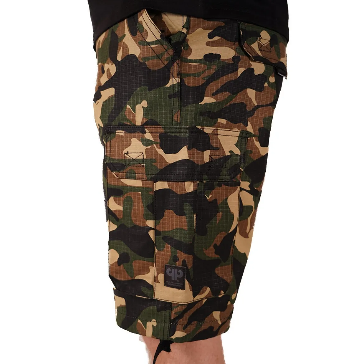 Pelle Pelle Basic Cargo Shorts- Shortsit, woodland