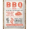 Peltikyltti 15x20cm - BBQ Rules