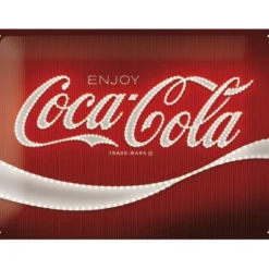 Peltikyltti 30x40cm - Coca-Cola Logo Red Lights