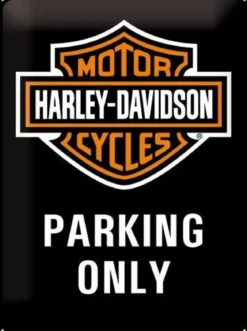 Peltikyltti 30x40cm - Harley Davidson Parking Only