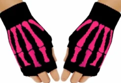 Pink skeleton hand - Kynsikkäät