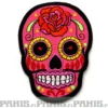 Pink sugar skull - kangasmerkki