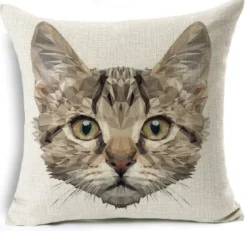 Polygon Kitty - Koristetyynynpäällinen