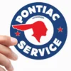 Pontiac Service Logo - Tarra 10cm