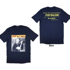 Post Malone: Live in Concert - T-paita, tummansininen