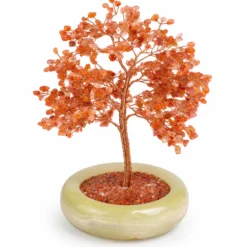 Punainen akaatti - Kristallipuu, 25cm