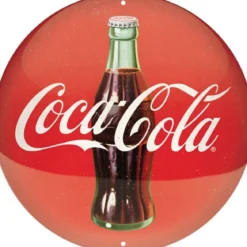 Pyöreä peltikyltti 35cm - Coca-Cola