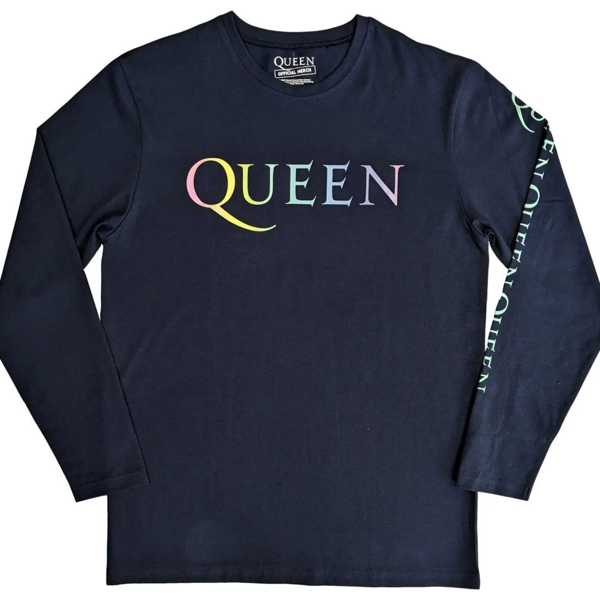 Queen Rainbow Crest - Pitkähihainen paita