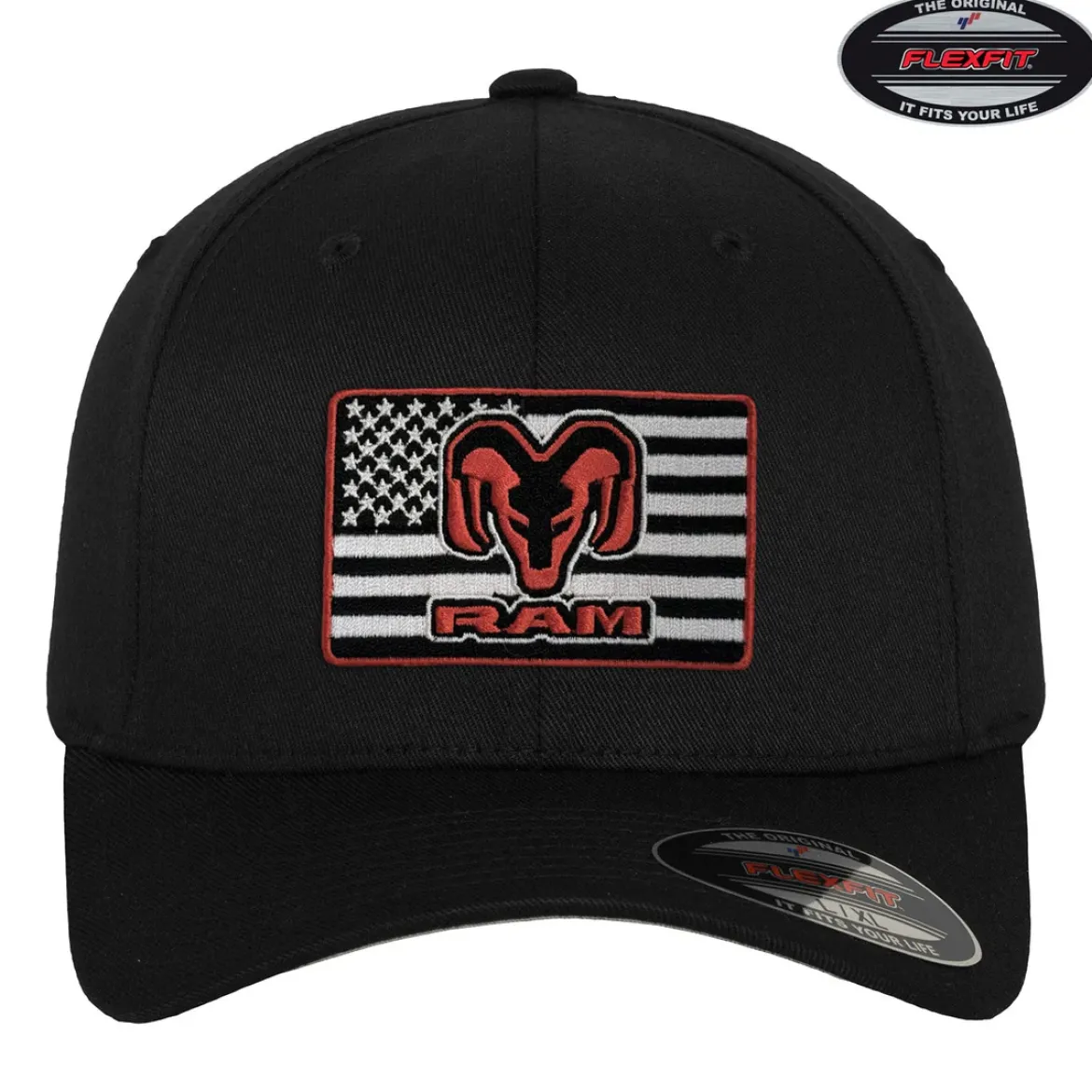 RAM Trucks Flag Patch - Flexfit Lippis