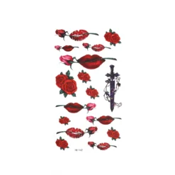 Red lips - siirtotatuointi