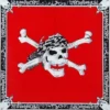 Red Pirate Skull - Bandana huivi